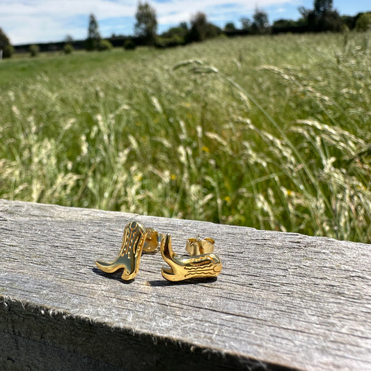 Bless Your Heart Cowboy Boot Studs - Sterling Silver 14K Gold Plated