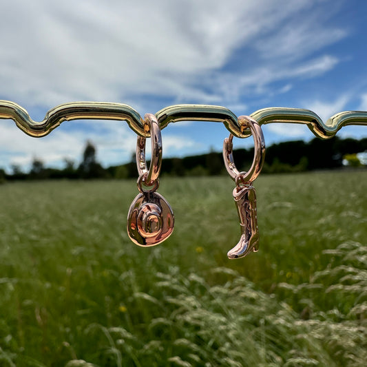 Better Together Huggie Earrings - Sterling Silver 14K Rose Gold Plated