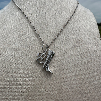 Silver Letters - Sterling Silver 14K Rhodium Plated